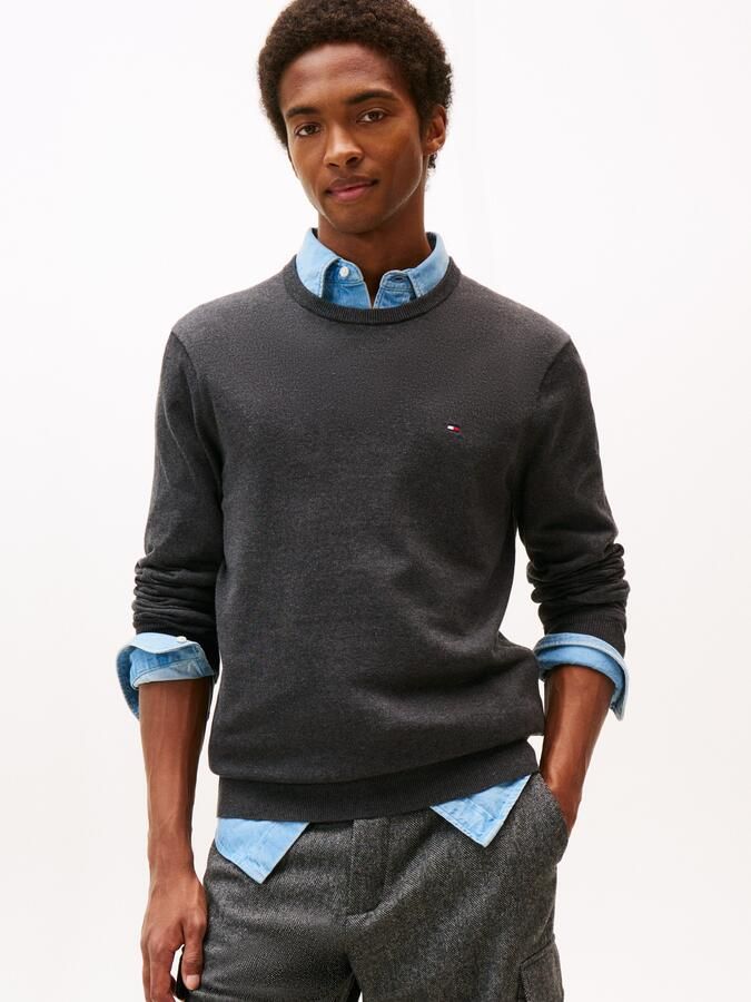 Tommy Hilfiger Trui met ronde hals ESSENTIAL COTTON CREW NECK 100% katoen crewneck regular fit premium mode - Foto 6