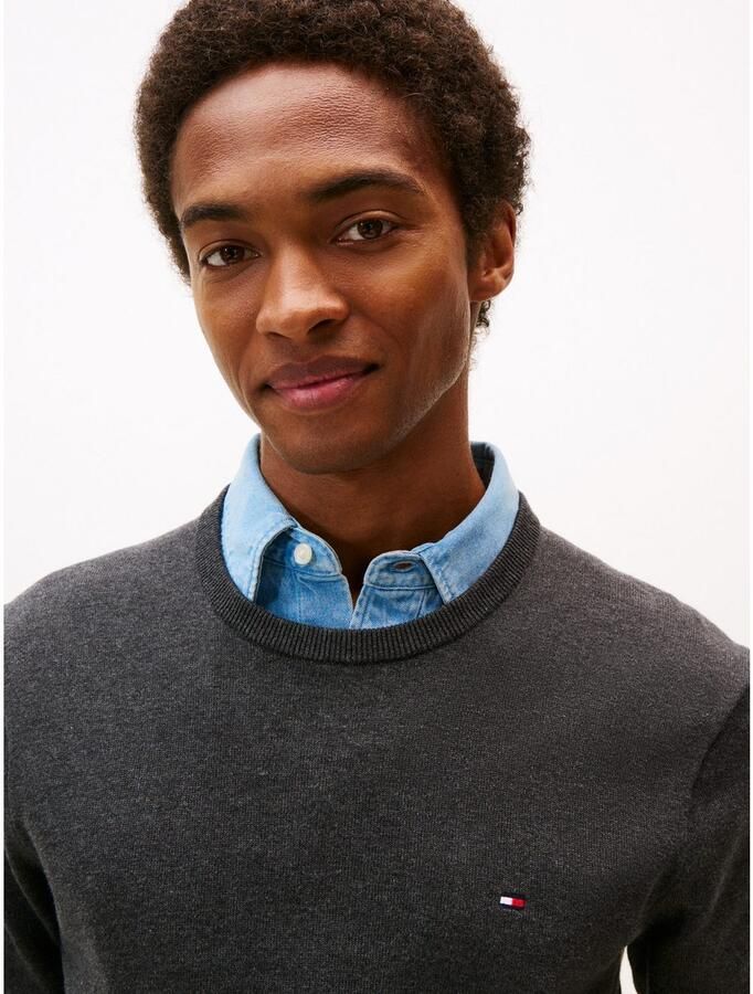 Tommy Hilfiger Trui met ronde hals ESSENTIAL COTTON CREW NECK 100% katoen crewneck regular fit premium mode - Foto 3