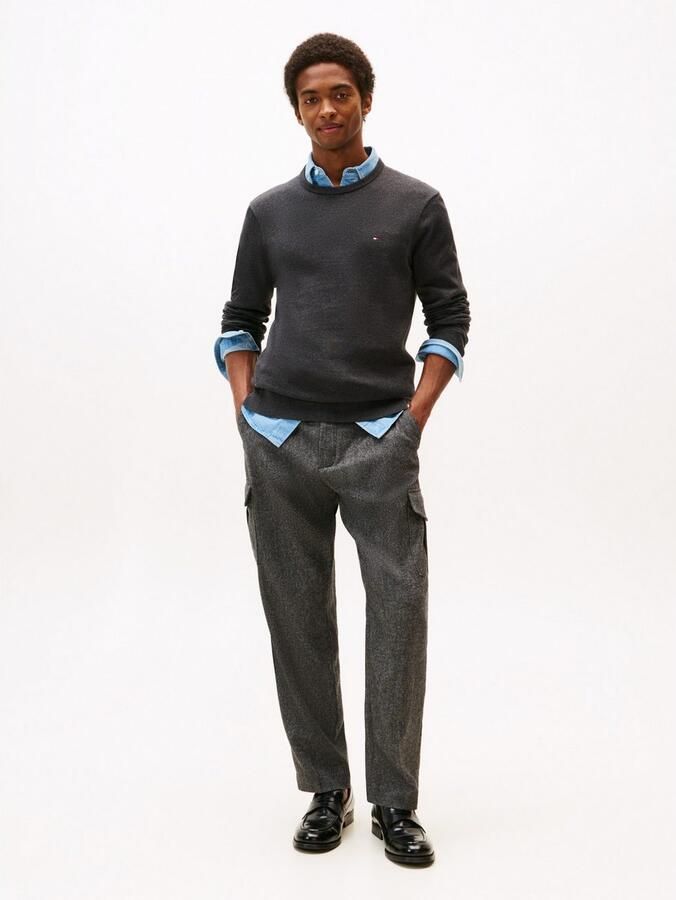 Tommy Hilfiger Trui met ronde hals ESSENTIAL COTTON CREW NECK 100% katoen crewneck regular fit premium mode - Foto 4