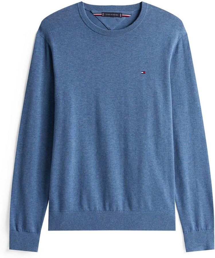 Tommy Hilfiger Trui met ronde hals ESSENTIAL COTTON CREW NECK 100% katoen crewneck regular fit premium mode