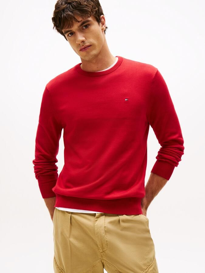 Tommy Hilfiger Trui met ronde hals ESSENTIAL COTTON CREW NECK 100% katoen crewneck regular fit premium mode - Foto 5