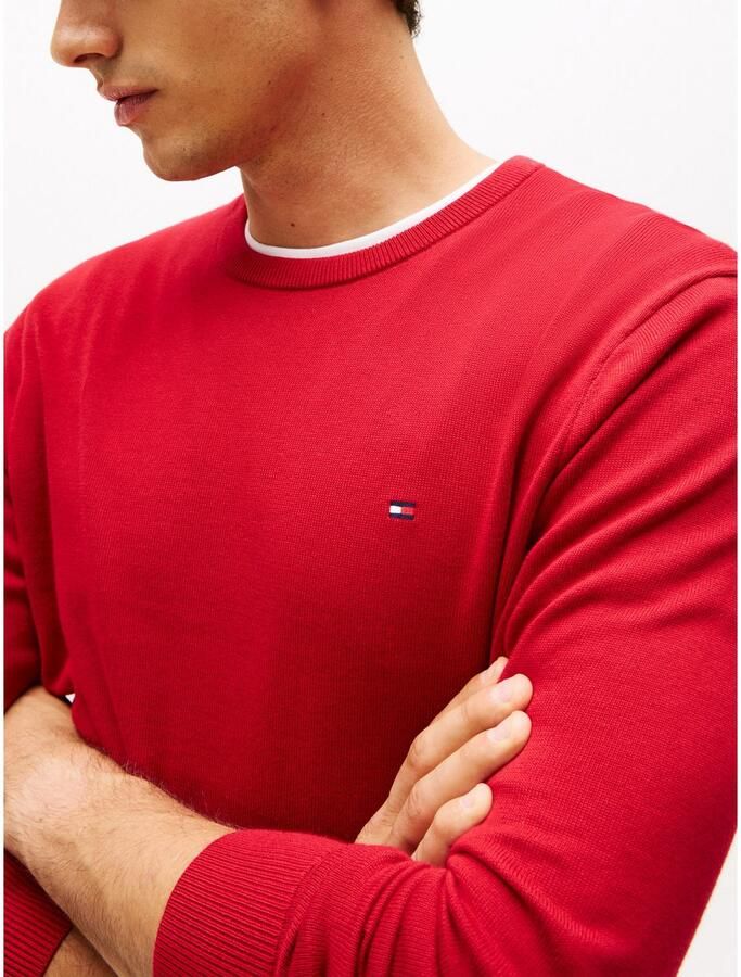 Tommy Hilfiger Trui met ronde hals ESSENTIAL COTTON CREW NECK 100% katoen crewneck regular fit premium mode - Foto 2