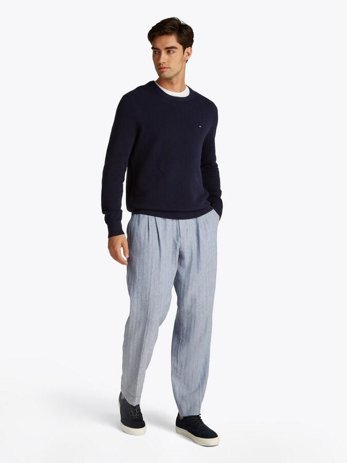 Tommy Hilfiger Trui met ronde hals ESSENTIAL STRUCTURE CREW NECK met structuur en label - Foto 13