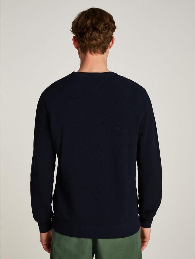 Tommy Hilfiger Trui met ronde hals ESSENTIAL STRUCTURE CREW NECK met structuur en label - Foto 16