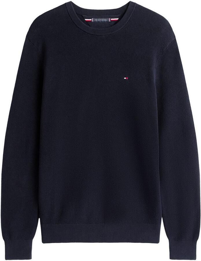 Tommy Hilfiger Trui met ronde hals ESSENTIAL STRUCTURE CREW NECK met structuur en label - Foto 2