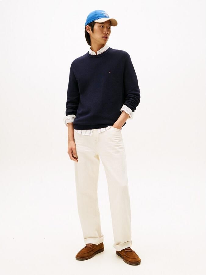 Tommy Hilfiger Trui met ronde hals ESSENTIAL STRUCTURE CREW NECK met structuur en label - Foto 20