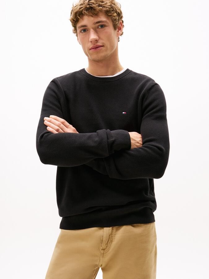 Tommy Hilfiger Trui met ronde hals ESSENTIAL STRUCTURE CREW NECK met structuur en label - Foto 10