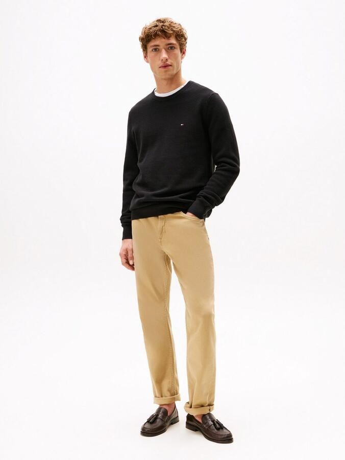 Tommy Hilfiger Trui met ronde hals ESSENTIAL STRUCTURE CREW NECK met structuur en label - Foto 5