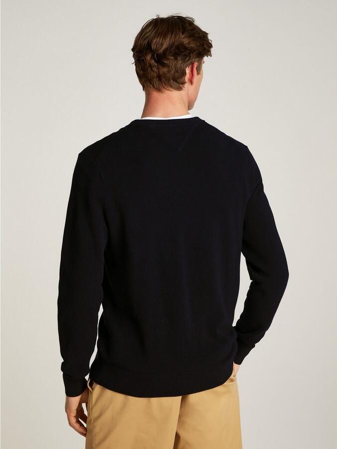 Tommy Hilfiger Trui met ronde hals ESSENTIAL STRUCTURE CREW NECK met structuur en label - Foto 7
