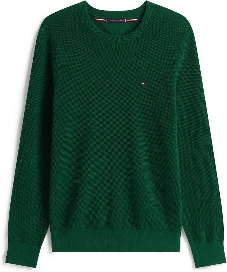 Tommy Hilfiger Trui met ronde hals ESSENTIAL STRUCTURE CREW NECK met structuur en label