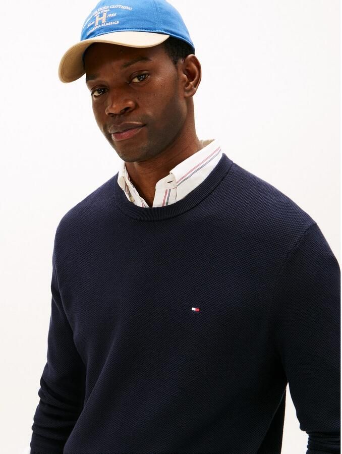 Tommy Hilfiger Trui met ronde hals ESSENTIAL STRUCTURE CREW NECK met structuur en label - Foto 10