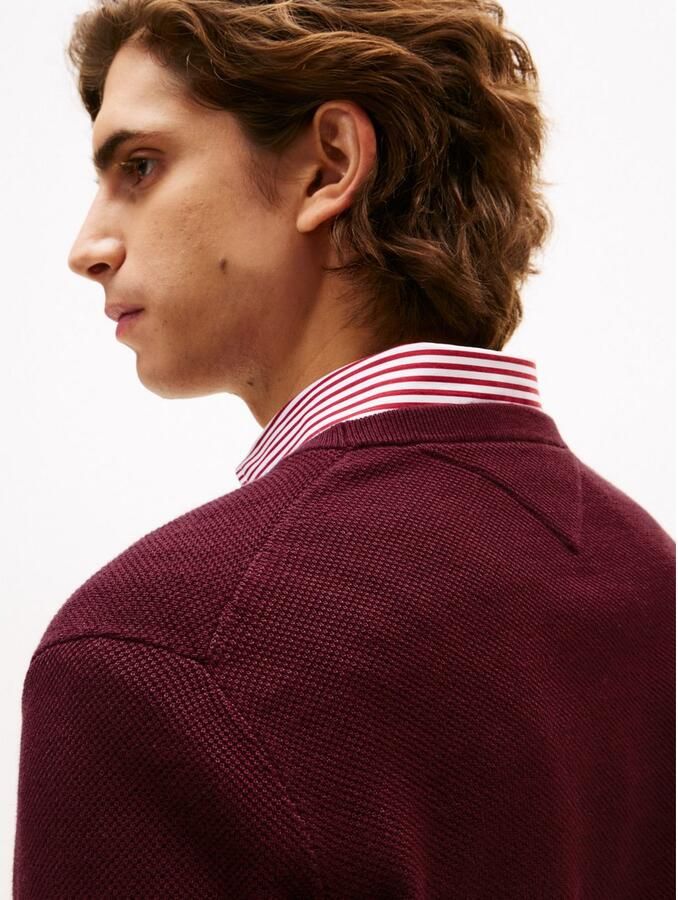 Tommy Hilfiger Trui met ronde hals ESSENTIAL STRUCTURE CREW NECK met structuur en label - Foto 2