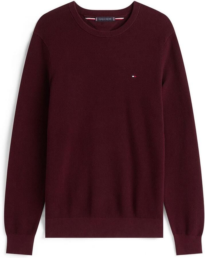 Tommy Hilfiger Trui met ronde hals ESSENTIAL STRUCTURE CREW NECK met structuur en label