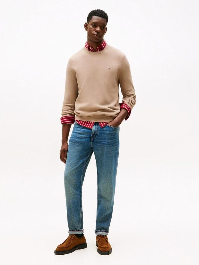 Tommy Hilfiger Trui met ronde hals ESSENTIAL STRUCTURE CREW NECK met structuur en label - Foto 2