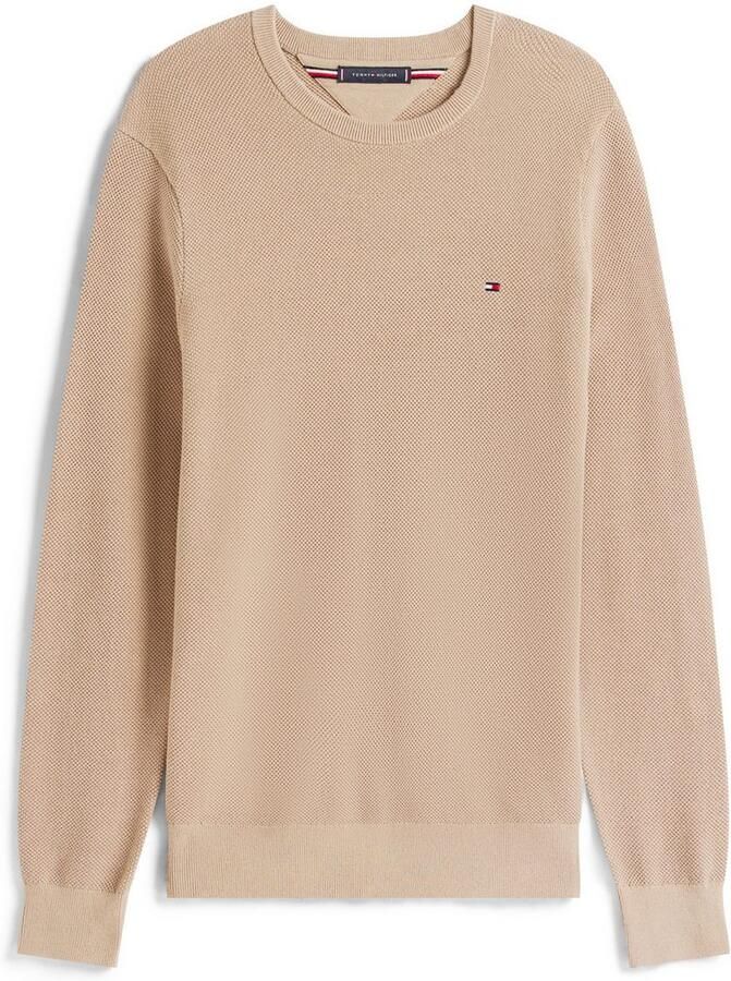 Tommy Hilfiger Trui met ronde hals ESSENTIAL STRUCTURE CREW NECK met structuur en label - Foto 4