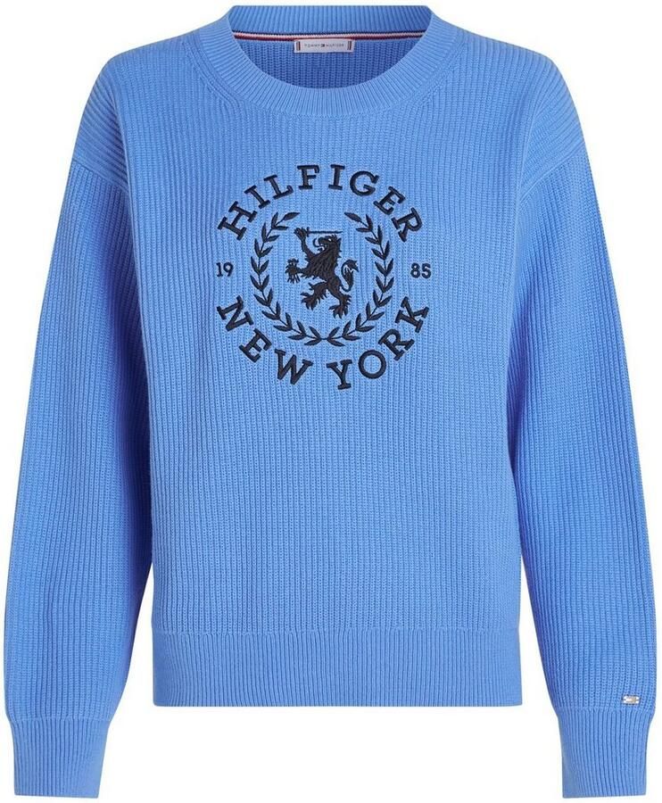 Tommy Hilfiger Trui met ronde hals met merklabel