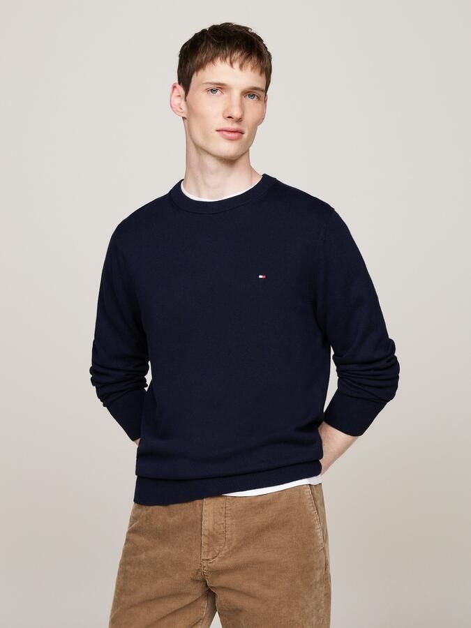 TOMMY HILFIGER Heren Truien & Vesten Pima Org Ctn Cashmere Crew Neck Donkerblauw - Foto 18