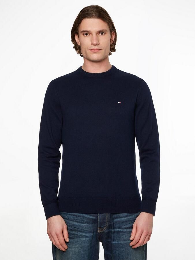 TOMMY HILFIGER Heren Truien & Vesten Pima Org Ctn Cashmere Crew Neck Donkerblauw - Foto 14