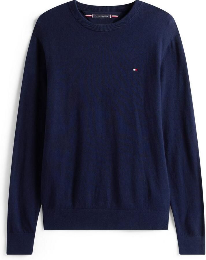 TOMMY HILFIGER Heren Truien & Vesten Pima Org Ctn Cashmere Crew Neck Donkerblauw - Foto 6