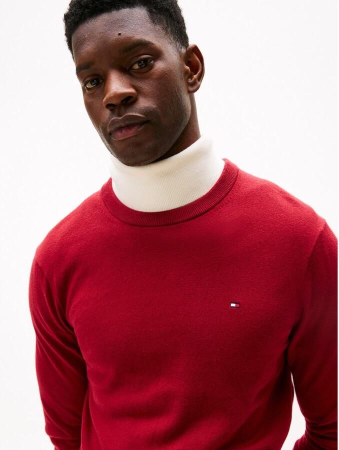 Tommy Hilfiger Regular fit gebreide pullover van een mix van katoen en kasjmier - Foto 2