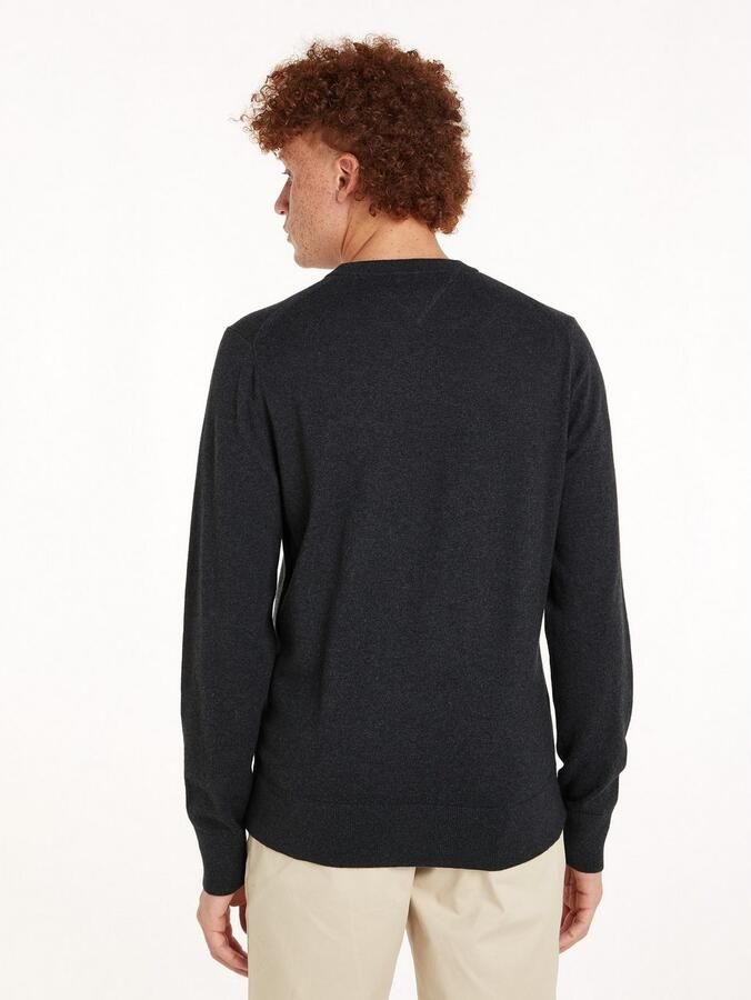 TOMMY HILFIGER Heren Truien & Vesten Pima Org Ctn Cashmere Crew Neck Donkergrijs - Foto 4