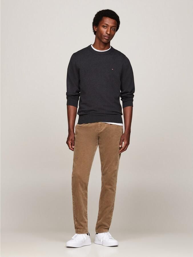 TOMMY HILFIGER Heren Truien & Vesten Pima Org Ctn Cashmere Crew Neck Donkergrijs - Foto 5