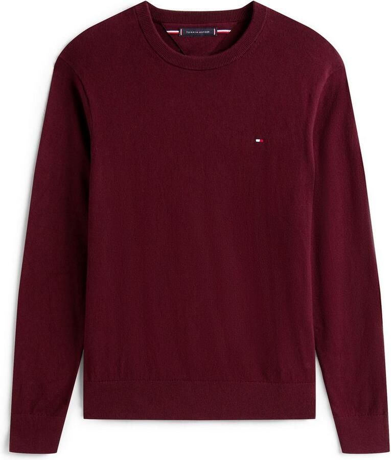 Tommy Hilfiger Regular fit gebreide pullover van een mix van katoen en kasjmier