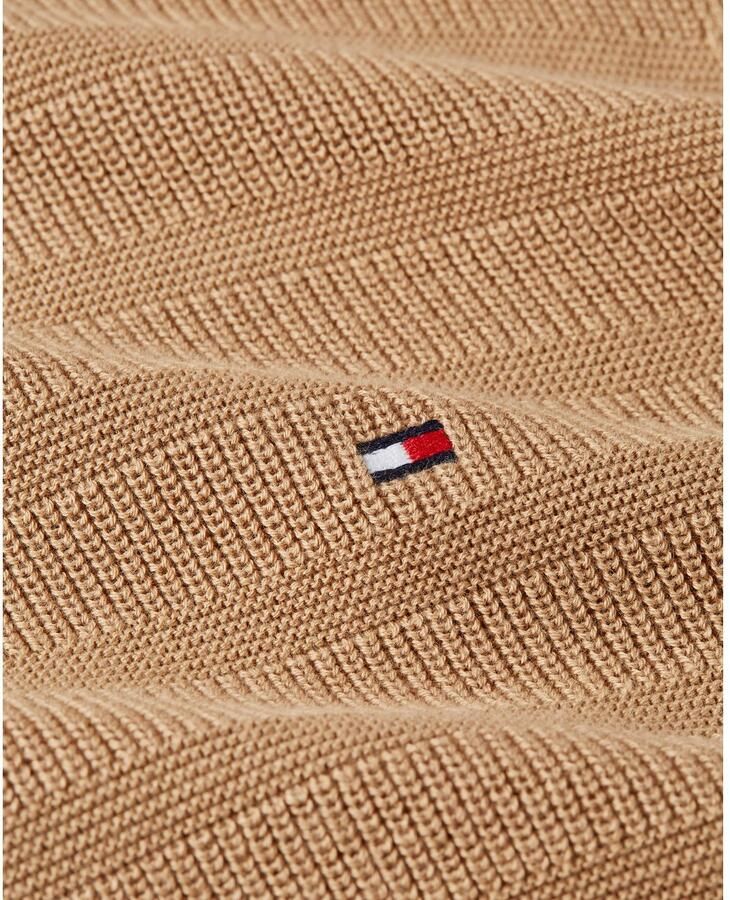 Tommy Hilfiger Trui met ronde hals STRIPE STRUCTURE regular fit licht oversized schouders