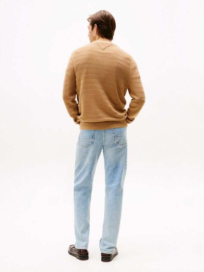 Tommy Hilfiger Trui met ronde hals STRIPE STRUCTURE regular fit licht oversized schouders - Foto 4