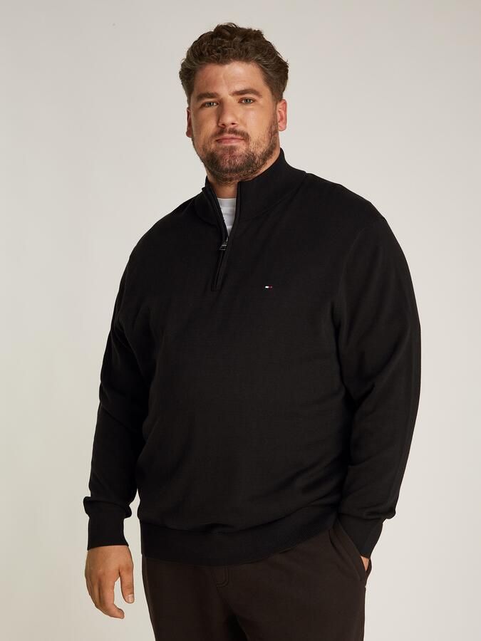 Tommy Hilfiger Trui met staande kraag BT-ESSENTIAL COTTON ZIP MOCK-B - Foto 7