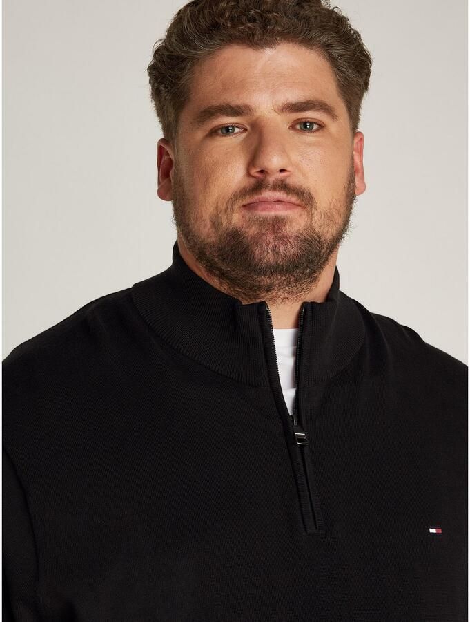 Tommy Hilfiger Trui met staande kraag BT-ESSENTIAL COTTON ZIP MOCK-B - Foto 2