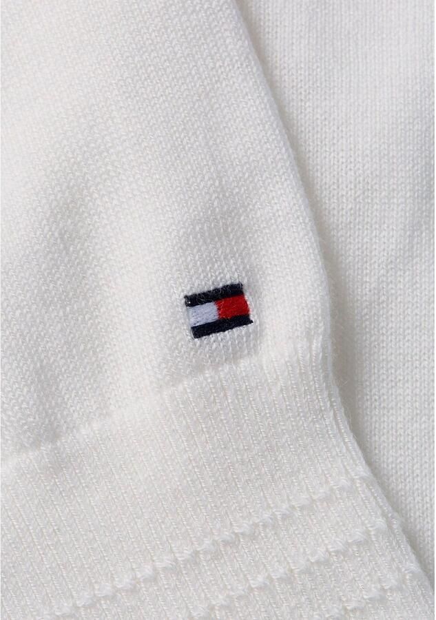 Tommy Hilfiger Trui met V-hals CO JERSEY STITCH V-NK SWEATER Contrastkleurige strepen in de hals en logo borduursel op de mouw - Foto 2