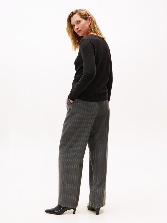 Tommy Hilfiger Trui met V-hals CO JERSEY STITCH V-NK SWEATER met V-hals en rib - Foto 3