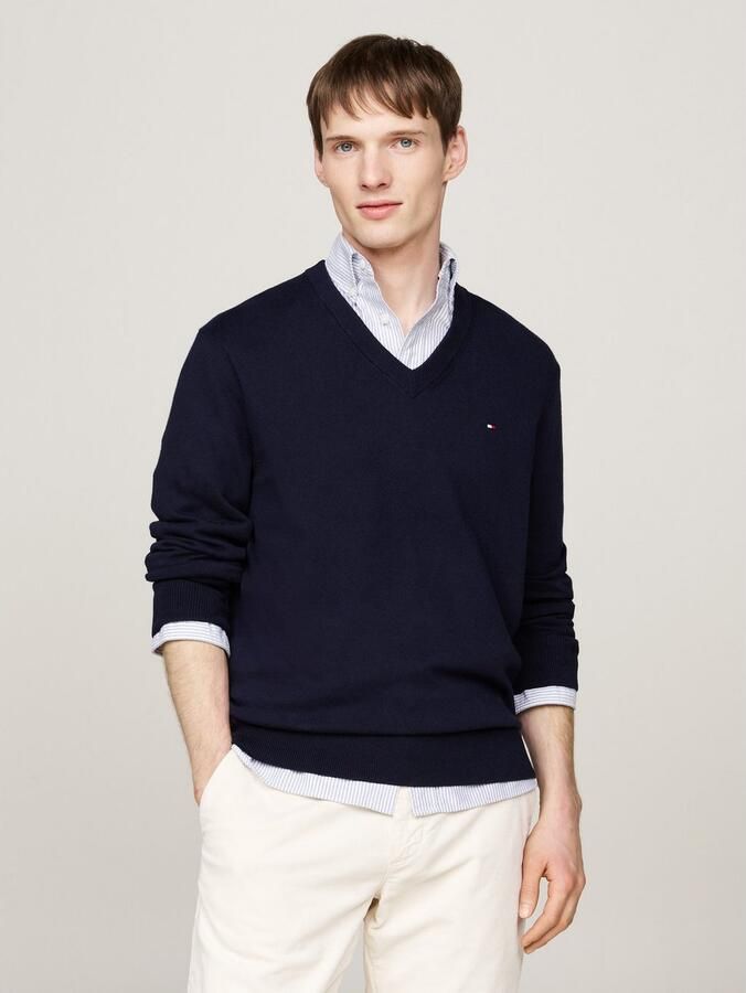 Tommy Hilfiger Regular fit pullover van een mix van katoen en kasjmier - Foto 5