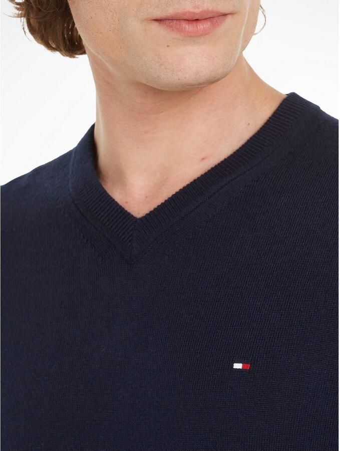 Tommy Hilfiger Regular fit pullover van een mix van katoen en kasjmier - Foto 4