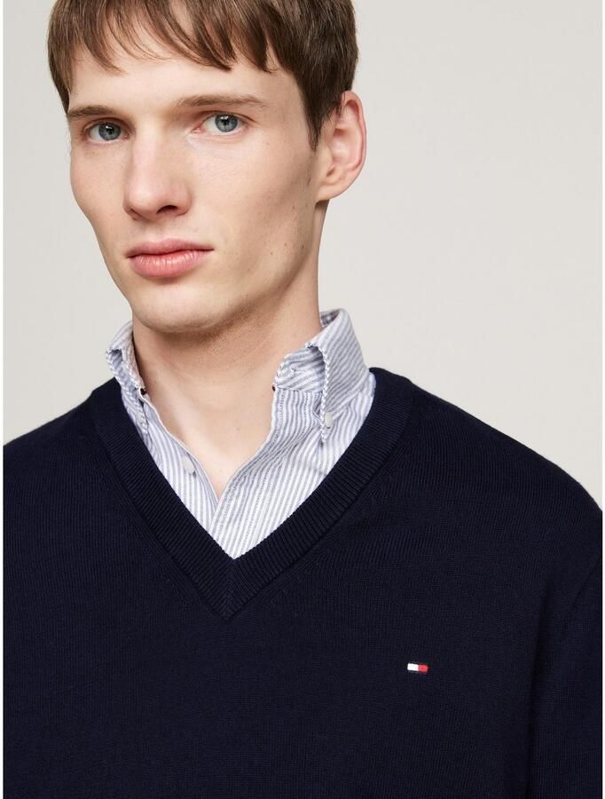 Tommy Hilfiger Regular fit pullover van een mix van katoen en kasjmier - Foto 3