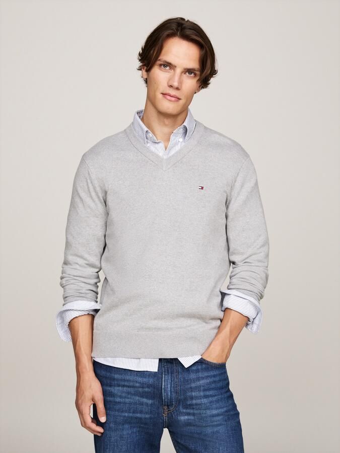 Tommy Hilfiger Regular fit pullover van een mix van katoen en kasjmier - Foto 4