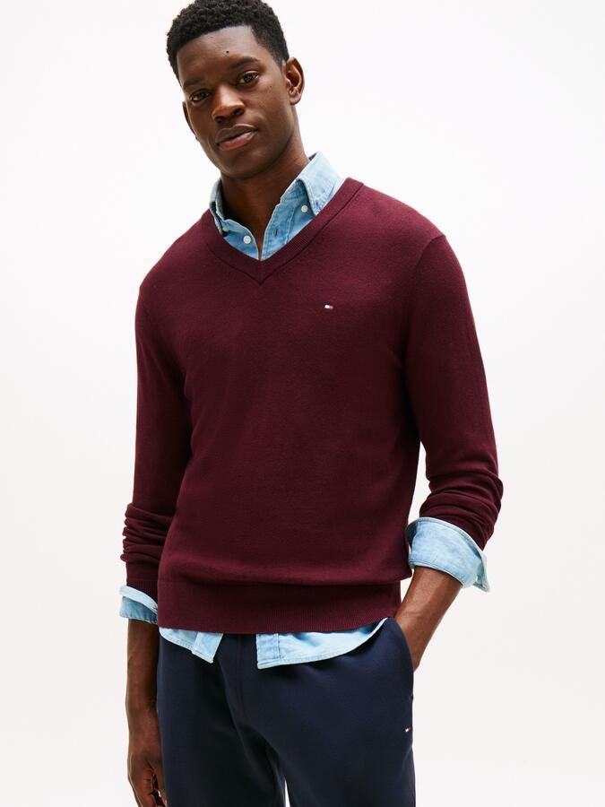 Tommy Hilfiger Regular fit pullover van een mix van katoen en kasjmier - Foto 5