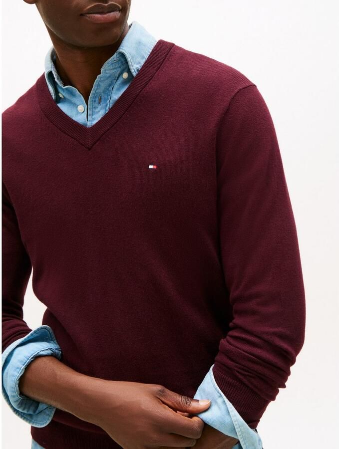 Tommy Hilfiger Regular fit pullover van een mix van katoen en kasjmier - Foto 2