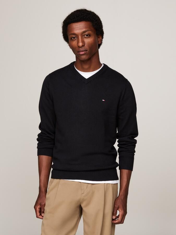 Tommy Hilfiger Regular fit pullover van een mix van katoen en kasjmier - Foto 5