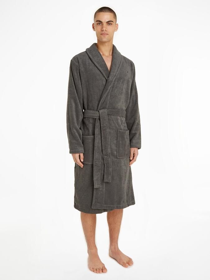 Tommy Hilfiger Underwear Badjas met opgestikte zakken en bindceintuur - Foto 5