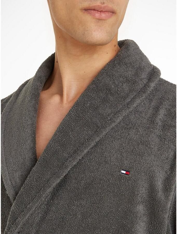 Tommy Hilfiger Underwear Badjas met opgestikte zakken en bindceintuur - Foto 2