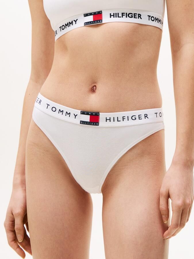 Tommy Hilfiger Bikinibroekje met elastische band met label model 'TH Heritage' - Foto 4