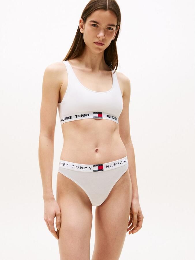 Tommy Hilfiger Bikinibroekje met elastische band met label model 'TH Heritage' - Foto 2