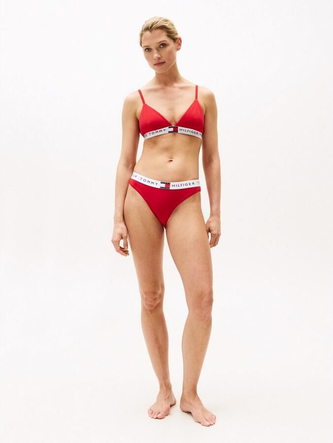 Tommy Hilfiger Bikinibroekje met elastische band met label model 'TH Heritage' - Foto 2