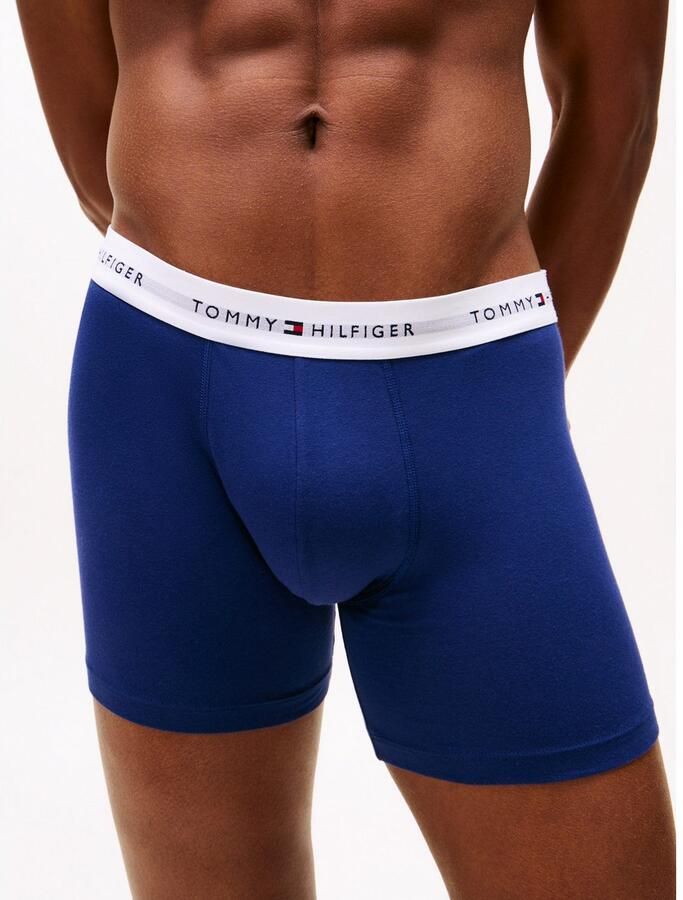 Tommy Hilfiger Underwear Boxershort 3P BOXER BRIEF met langere pijpen en tommy hilfiger logo-elastische tailleband (3 stuks)