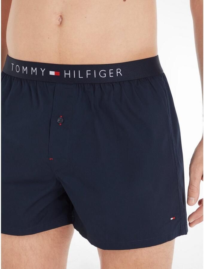Tommy Hilfiger Underwear Geweven boxershort met logo bij de band (1 stuk)