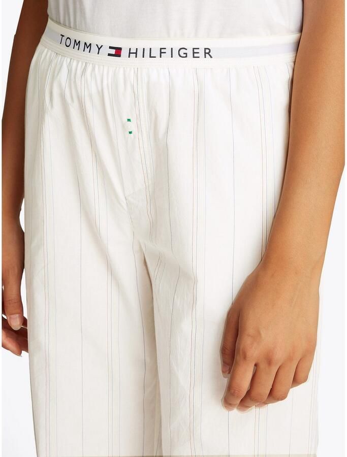 Tommy Hilfiger Underwear Loungebroek POPLIN PANTS met streepjespatroon logo-bund