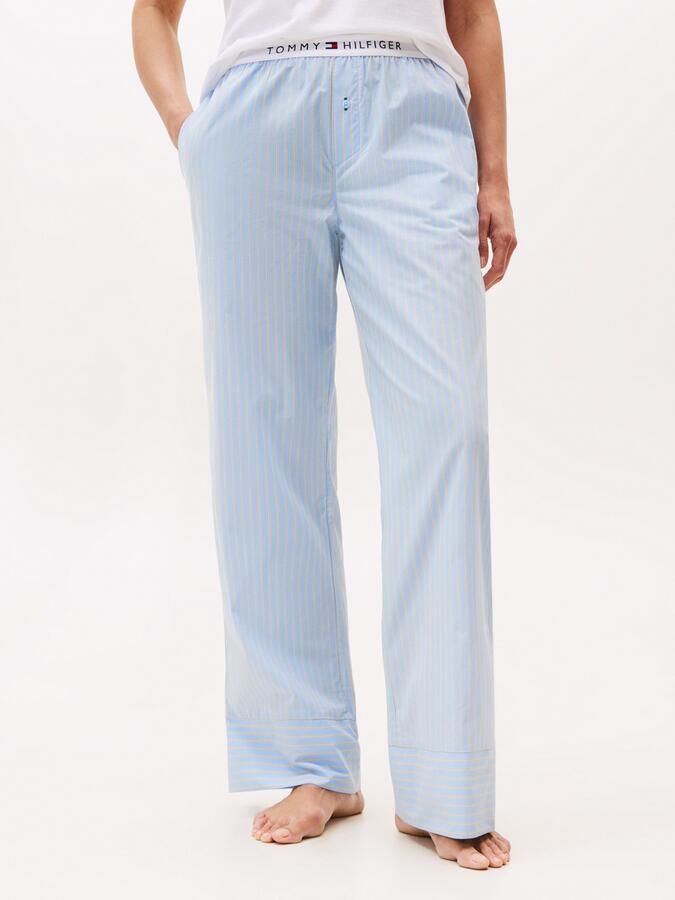 Tommy Hilfiger Underwear Loungebroek POPLIN PANTS met streepjespatroon logo-bund - Foto 5