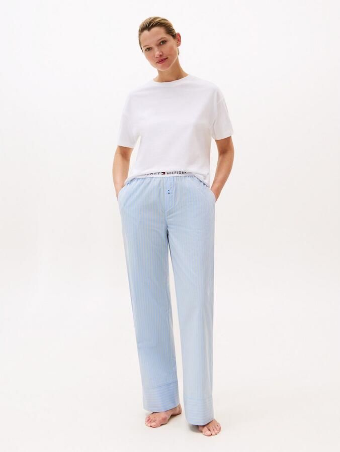 Tommy Hilfiger Underwear Loungebroek POPLIN PANTS met streepjespatroon logo-bund - Foto 2